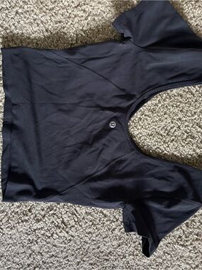 lululemon athletica Black Short-Sleeve Athletic Scoop Top